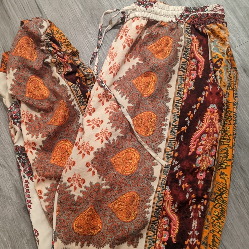 Patterned Hippie Joggers